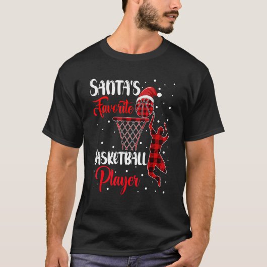 Santa's Favorite Basketball Player Christmas Quote Tシャツ (正面)