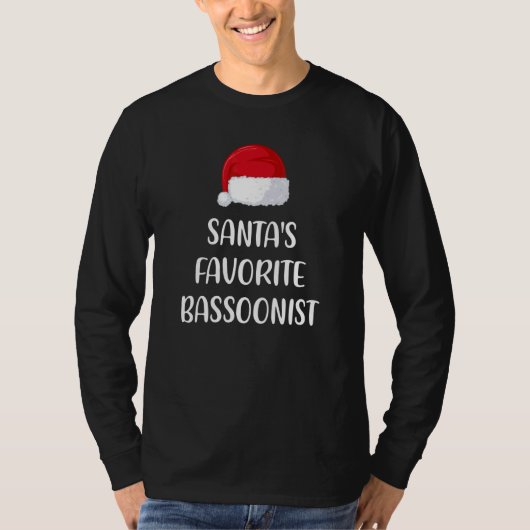Santas Favorite Bassoonist Christmas bassoon 1 Tシャツ (正面)