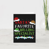 Santa's Favorite Billing Specialist Fun Christmas  カード (正面)