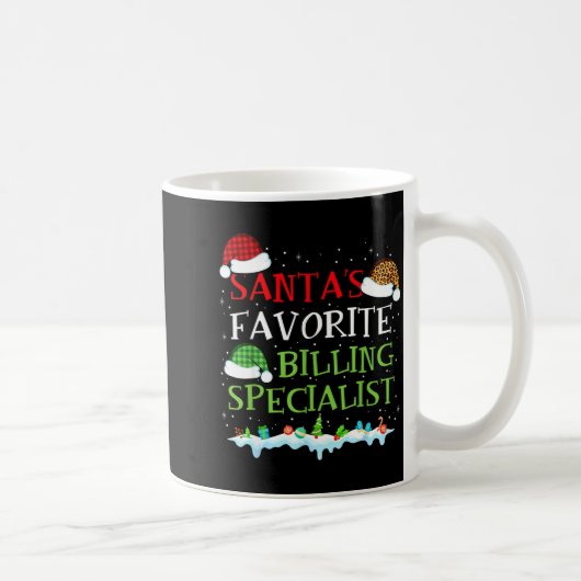 Santa's Favorite Billing Specialist Fun Christmas  コーヒーマグカップ (右)