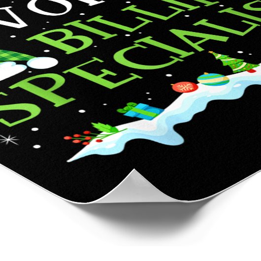 Santa's Favorite Billing Specialist Fun Christmas  ポスター (角)