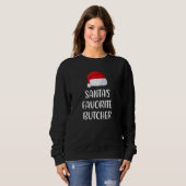 Santas Favorite Butcher Christmas   Pajama Xmas スウェットシャツ (正面フル)