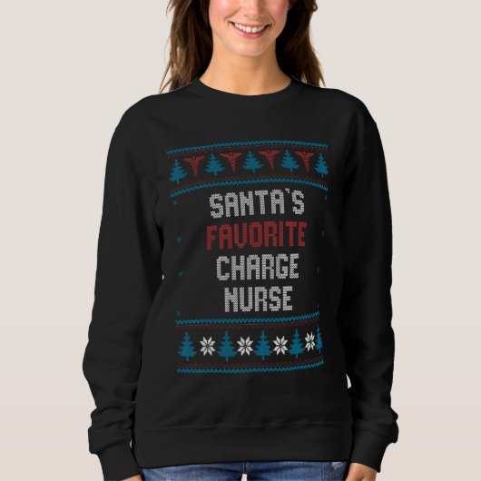 Santas Favorite Charge Nurse     Christmas   スウェットシャツ (正面)