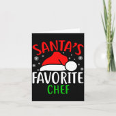 Santas Favorite Chef Funny Christmas Xmas Santa Lo カード (正面)