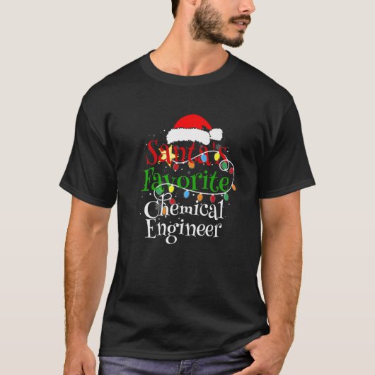 Santa's Favorite Chemical Engineer Christmas Santa Tシャツ (正面)