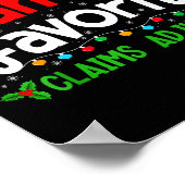 Santa's Favorite Claims Adjuster Christmas Party  ポスター (角)