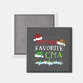 Santa's Favorite Cma Fun Christmas Medical Istant  マグネット (正面/裏面)