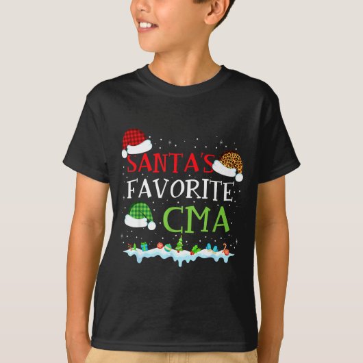Santa's Favorite Cma Fun Christmas Medical Istant  Tシャツ (正面)