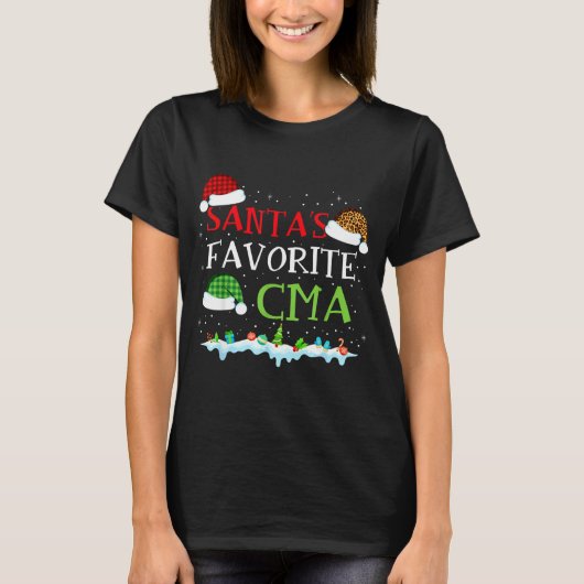 Santa's Favorite Cma Fun Christmas Medical Istant  Tシャツ (正面)