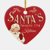 Santa's Favorite CNA Christmas Ornament セラミックオーナメント (正面)