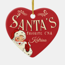 Santa's Favorite CNA Christmas Ornament セラミックオーナメント