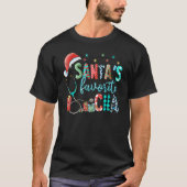 Santa's Favorite CNA Christmas Tree Lights Stethos Tシャツ (正面)