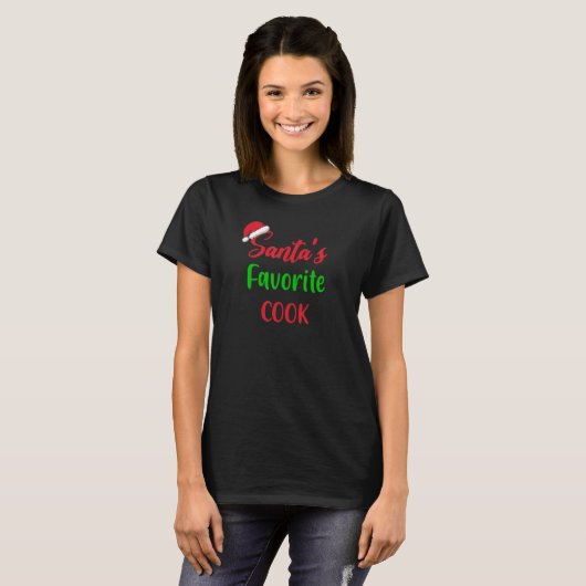 Santas Favorite Cook Christmas Pajama Xmas Tシャツ (正面フル)