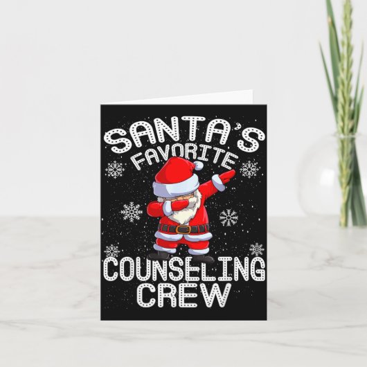 Santa's Favorite Counseling Crew Christmas  カード (正面)