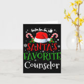Santa's Favorite Counselor Christmas Party カード (黄色い花)