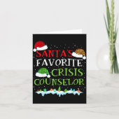 Santa's Favorite Crisis Counselor Fun Christmas  カード (正面)