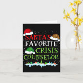 Santa's Favorite Crisis Counselor Fun Christmas  カード (黄色い花)