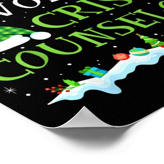 Santa's Favorite Crisis Counselor Fun Christmas  ポスター (角)