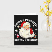 Santas Favorite Dental Hygienist Christmas Funny G カード (黄色い花)