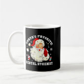 Santas Favorite Dental Hygienist Christmas Funny G コーヒーマグカップ (左)