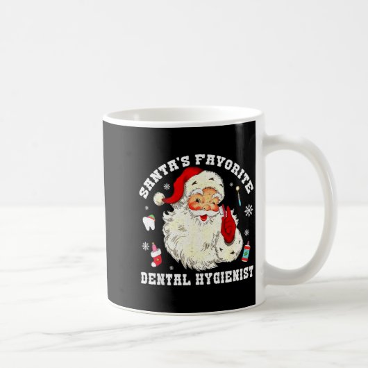 Santas Favorite Dental Hygienist Christmas Funny G コーヒーマグカップ (右)