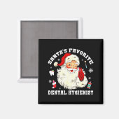 Santas Favorite Dental Hygienist Christmas Funny G マグネット (正面/裏面)