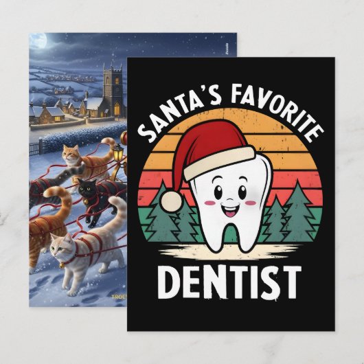 Santas Favorite Dental Hygienist Saves Christmas  シーズンポストカード (正面/裏面)
