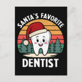Santas Favorite Dental Hygienist Saves Christmas  シーズンポストカード (正面)