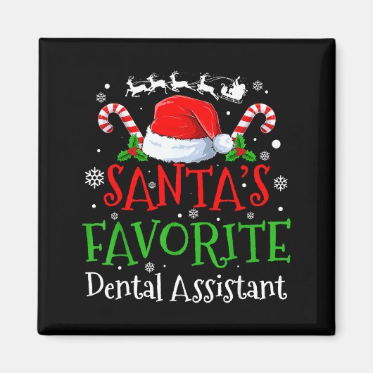 Santa's Favorite Dental Istant Christmas Party  マグネット (正面)