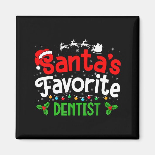 Santa's Favorite Dentist Christmas Party  マグネット (正面)