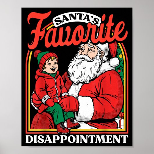 Santas Favorite Disapintment Funny Sarcastic Chris ポスター (正面)