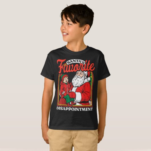 Santas Favorite Disapintment Funny Sarcastic Chris Tシャツ (正面フル)