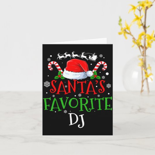 Santa's Favorite Dj Christmas Party  カード (黄色い花)
