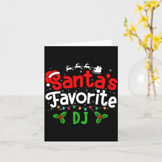 Santa's Favorite Dj Christmas Party  カード (黄色い花)