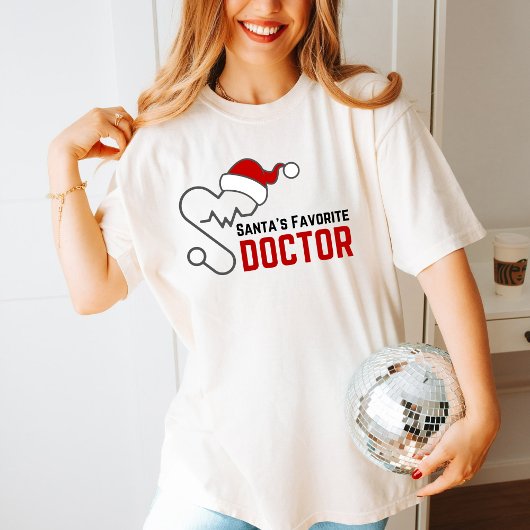 Santa's Favorite Doctor Christmas T Shirt Tシャツ