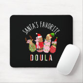 Santa's Favorite Doula Nurse Christmas Stpartum Mi マウスパッド (マウス)