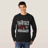 Santas Favorite Drummer Pajamas Christmas  Tシャツ (正面フル)