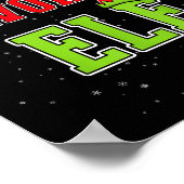 Santa's Favorite Elf Christmas Family Matching Gro ポスター (角)