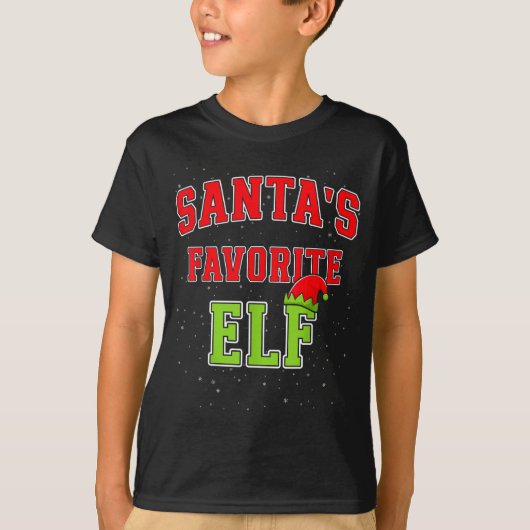 Santa's Favorite Elf Christmas Family Matching Gro Tシャツ (正面)