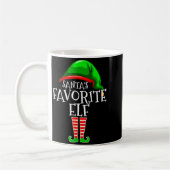 Santa's Favorite Elf Group Matching Family Christm コーヒーマグカップ (左)