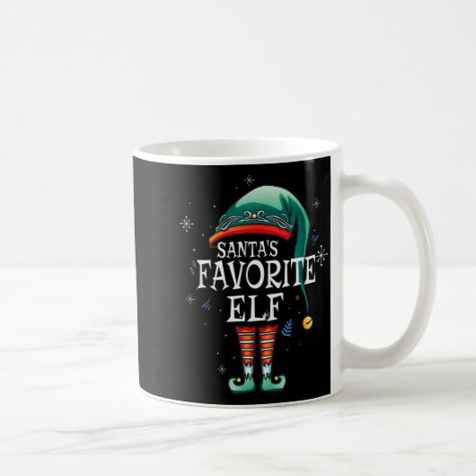Santa's Favorite Elf The Matching Elf Family For C コーヒーマグカップ (右)