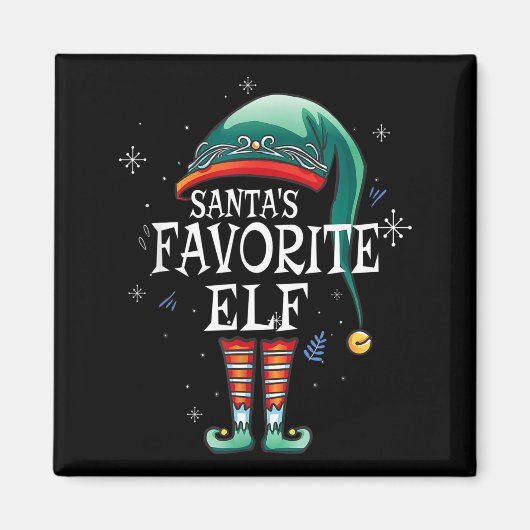 Santa's Favorite Elf The Matching Elf Family For C マグネット (正面)