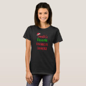 Santas Favorite Financial Analyst   Christmas Xmas Tシャツ (正面フル)