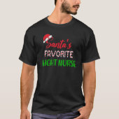 Santas Favorite Flight Nurse     Chritsmas Tシャツ (正面)