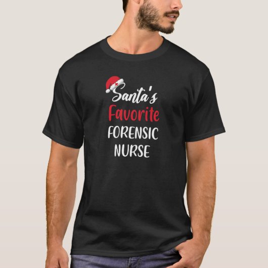 Santas Favorite Forensic Nurse Gift Christmas Tシャツ (正面)