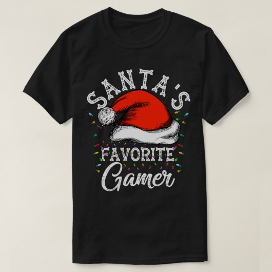 Santa's Favorite Gamer Funny Christmas Gift For Ga Tシャツ (デザイン正面)