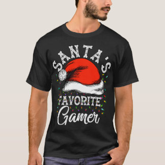 Santa's Favorite Gamer Funny Christmas Gift For Ga Tシャツ