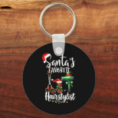 Santa's Favorite Hair Stylist Christmas Hairdresse キーホルダー (正面)