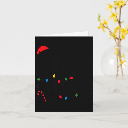 Santa's Favorite Helper Funny Christmas  カード (黄色い花)