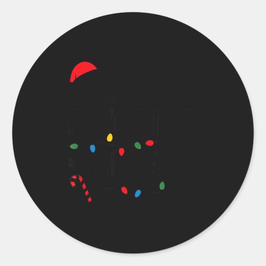 Santa's Favorite Helper Funny Christmas  ラウンドシール (正面)